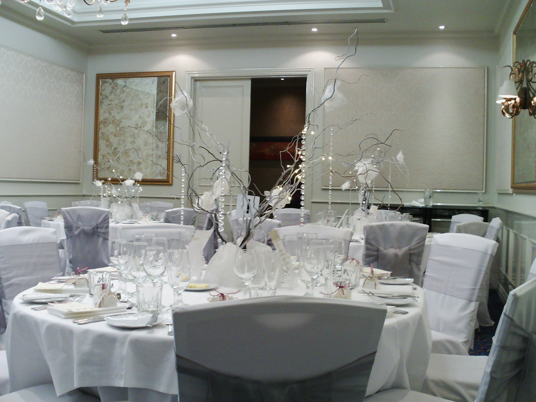 The Taj banquet hall dressed for a reception